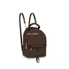 Mochila feminina fashion mini bolsa bolsa masculina bolsa de ombro marrom escolar casual