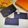 M67856 Luxurys Designers Kvinnor Axelväska Kvinna Crossbody Väskor Präglat läder 3 stycke Set M64064 Kedja Plånbok Koppling