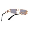 Peekaboo Mens prostokątne okulary przeciwsłoneczne steampunk Men metalowa rama złota czerwonoczerwono -płaskie kwadratowe okulary dla kobiet 2018 Y2006191464282