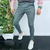 Men Casual Pants Slim Fit Skinny Business Formal Suit Dress Slacks Trousers1