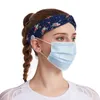 Frauen Kreuz Stirnbänder mit Knopf Blumendruck Turban Haarband Dame Sport Yoga Elastisches Stirnband Modeaccessoires 22 Stile M2435