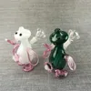 Mini 4,7 Zoll Glasbong Pinguin Wasserbongs Wasserpfeifen Rosa Fuß Ölbrenner Dab Rigs