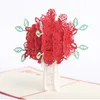 3D свадебное приглашение романтический брак цветок поздравительные открытки благословение всплывающие открытки дня валентина открытки праздничные партии