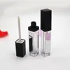 New 7ML LED Empty Lip Gloss Tubes Square Clear Lipgloss Refillable Bottles Container Plastic Lipgloss Makeup Packaging with Mirror and Light