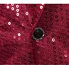 Costumes pour hommes Blazers Glitter Paillettes pour hommes Performance sur scène Rouge Brillant Chanteur Une pièce Costume Veste 2021 Homme Mode Clothe230i