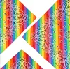 Färgglada Rainbow Bandanas Färskt Bomull Kerchiefs Röd Orange Gul Grön Blå Lila 6 Färger Striped Tryckt Kvadratisk Scarf Magisk Scarf