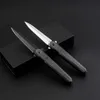 High End Ball Bearing Flipper Folding Knife M390 Spear Point Satin/Black Stone Wash Blade CNC Carbon Fiber Handle EDC Knives