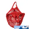 شبكة تسوق حقيبة reusable سلسلة تخزين الفاكهة حقيبة يد النساء التسوق شبكة صافي المنسوجة حقيبة متجر البقالة حمل حقيبة تخزين الغذاء RRA2106