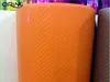 Orange 4D Carbon Fiber Vinyl Car Wrap Film For Car Hood Roof Motorcycle Decal Wrapping Foil Self Adhesive with Air Release