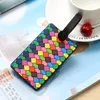 Fashion Geometric Element Luggage Tags Holder ID Address Portable Suitcase Silica Gel Baggage Boarding Label Travel Accessories