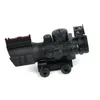 ACOG Scope Fibra Illuminato 4x32 Rifle Optic Sight Rosso Tattico Tri Acog Prismatico