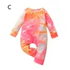 Nieuwe lente herfst Kinderkleding Baby Tie Dye Romper Lange Mouw Infants Gradiënt Color Jumpsuits Boys Girls Casual Clothing M23541847670