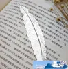 7 Colors Metal Feather Bookmark Document Book Mark Label Golden Silver Rose Gold Bookmark Office School Supplies