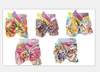 Новое прибытие Jojo Swia Hair Print Print лента лента мороженое 8 -дюймовое лук с аллигатором Clip Bowknot Rainbow Headwrap для девочек H8218499