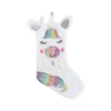 Weihnachtssocken Strumpf Einhorn mit Licht Socken Geschenktüte Weihnachtssocke Dekoration Weihnachten Süßigkeiten Aufbewahrungstasche Partyzubehör Großhandel