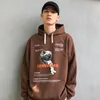 2020 Hip Hop Harajuku Streetwear con cappuccio Astronaut Stampato Mens Pullover Cotton Fleece Cappuccio invernale felpa nera