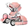 Paisagem alta carrinho de bebê 3 em 1 Hot Mom Stroller Luxury Travel Pram Carriage Basket Best Baby Car Seat and Carito