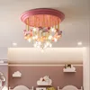 Luminária de teto led de desenho animado infantil sala de estar quarto luz de teto rede nórdica luminárias vermelhas para estudo jardim de infância272m