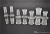 Adaptateur de verre déroulant Adaptateurs en gros pour bongs de 18 mm à 14 mm avec bouche de broyage mâle femelle, joint clair, adaptateur en verre le plus chaud