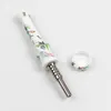 Siliconen nectar-nagelcollector Mini-roken Waterpijpen Afdrukken met titanium booreilanden Tip Dab Straw Pipe