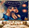 The latest 150x200cm tapestries, many styles and sizes of beautiful black girl wall hanging options, support custom logo