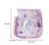 Popular diseñador de moda brillante deslumbrante Daisy flor bandolera sling pu bolso de cámara de cuero para Fujifilm instax mini 11