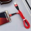 كابل USB صغير مرن سرعة الشد عالية 2.4A شحن البيانات النايلون جديلة نوع كابل C سلك لالروبوت Samsung LG شاحن كابلات مزامنة