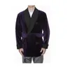 Velvet Men Blazer Jacket Party Prom Casual roken Slechts 1 st Wear1172J