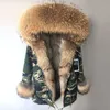 2020 impermeabile lungo parka giacca invernale da donna cappotto di pelliccia reale collo di pelliccia naturale cappuccio spesso caldo streetwear staccabile nuovo