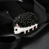 Czarny Emalia Hedgehog Broszki Pin Pin Kids Coat Torba Odznaki Biżuteria Cute Animal Brooch Unisex Broches