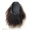 Afro crespo ricci coda di cavallo per donne di colore nero naturale di Remy dei capelli della 1 parte la clip in ponytails coulisse 100% 100g dei capelli umani