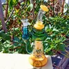 Corona Beautiful Glass Bong Vattenrör Rökrör DAB RIG RECYCLER OIL RIG Waterpipe Bubbler Bong Pipe