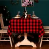 Washable Cotton Linen Classical Plaid Rectangle Tablecloth Table Cover Great for Kitchen Dinning Tabletop Buffet Decoration