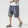Streetwear shorts de verão homens 2020 novo algodão linho casual mens shorts estilo chinês bermuda bezerro calça curta homens homens