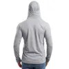Herren T-Shirts Elastic Fitness Hood Langarm T-Shirts Männliche Maske T-Shirts Slim Fit Tops Whole Drop8522743