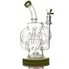 Hookah 12 Recycler Tube Dab Rig Cyclone Oil Rigs Glass Bong Water Pipes 14mm Female Joint Designer