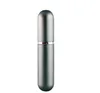 Bouteille de parfum haut de gamme en aluminium anodisé à tête ronde de 5 ml mini flacon pulvérisateur de tube en aluminium à fond en verre portable bouteille vide 2568738