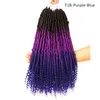 Lanzhi 폭탄 트위스트 크로 셰 뜨개질 열정 봄 머리 14 "합성 Ombre Braiding Hair Extensions 70g / PCS LZ11