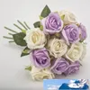 12 pièces fleurs artificielles en soie Rose petit Bouquet Flores fête de mariage fête maison fête fleurs décoratives fournitures 0009FL4710284