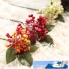 50 pz vendita calda bacche fiori piccole bacche di vetro fiore artificiale decorazione di melograno di vetro di simulazione di nozze rosse