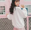 Damen hoodies sweatshirts frauen japan japan harajuku wild lose college pfirsich stickerei sweatshirt weibliche koreanische kawaii nette svits für