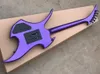 Roxo Metálico Unusuall em forma de guitarra elétrica com ligação preta, Floyd Rose, Rosewood Fretboard, pode ser personalizado como pedido