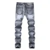 Jeans masculinos 2021 vintage cinza slim encaixe em linha reta denim masculino casual calças longas retro calças marcador tamanho 42