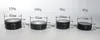 New design 12pcs lot 60g 80G 100g 150G Empty Aluminium Jar Makeup Cases Sample Jars Container black metal tin for cosmetic224B