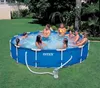 Intex 36676cm Blue Piscina Round Frame Swimming Pool Set Pipe Rack Pond Stor familjens pool med filterpump B320019411853