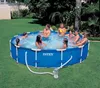 INTEX 36676 см, синий Piscina, набор для бассейна с круглой рамой, стойка для труб, пруд, большой семейный бассейн с фильтрующим насосом B320011601257