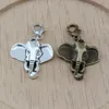 50Pcs Elephant head Floating Lobster Clasps Charm Pendants For Jewelry Making Bracelet Necklace DIY Accessories 22.8x41mm A-296b