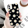 iPhone 용 해바라기 소프트 TPU 휴대 전화 케이스 14 13 12 11 Pro Maxc XS Max XR 7 8plus Daisy Protective Mobliephone Cover