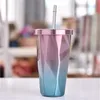 480ml bottiglie di acqua a colori cambiano tazza in acciaio inox doppio acque sippy tazza mug prismatico caffè tumbler cambiamento graduale colori 19MP B2