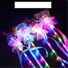 LED -handskar Butterfly Glowstick Light Stick Concert Glow Sticks Colorful Plastic Flash Lights Cheer Electronic Magic trollstav Christmas7182581